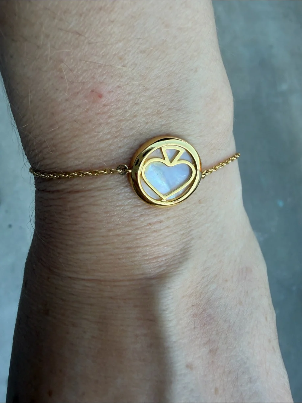 kate spade Gold tone Heart Pendant Bracelet with Mother-of-Pearl - Picture 3 of 7